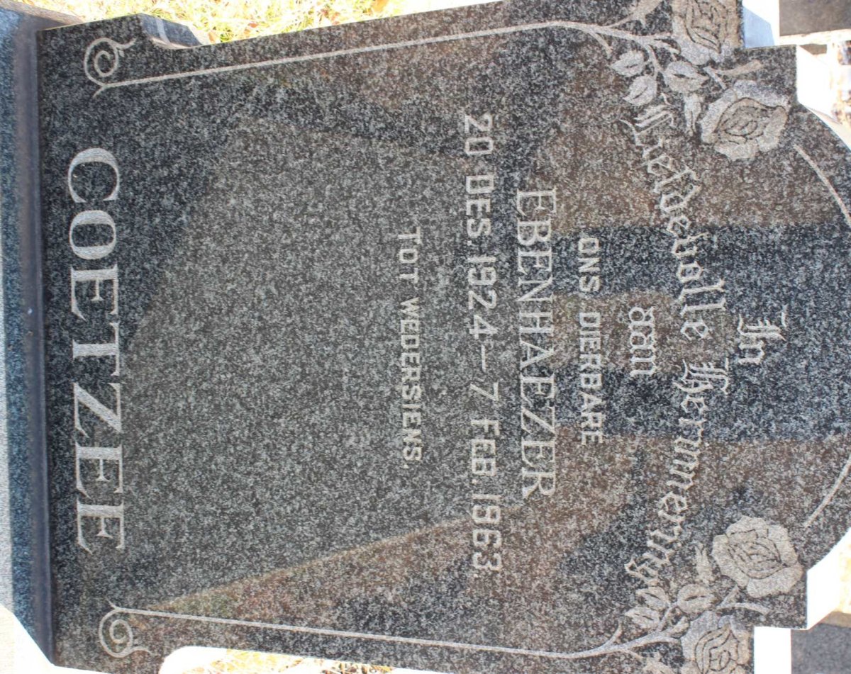 COETZEE Ebenhaezer 1924-1963