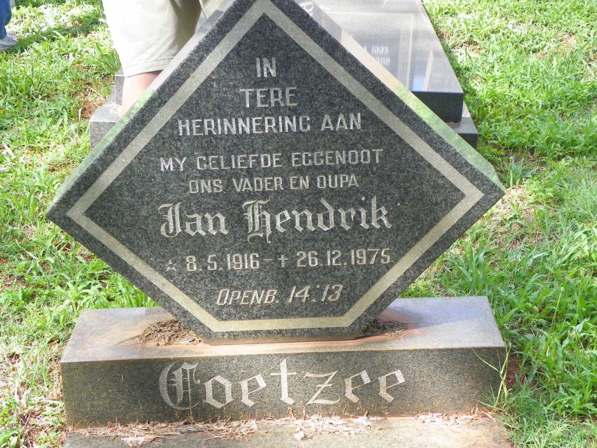 COETZEE Jan Hendrik 1916-1975