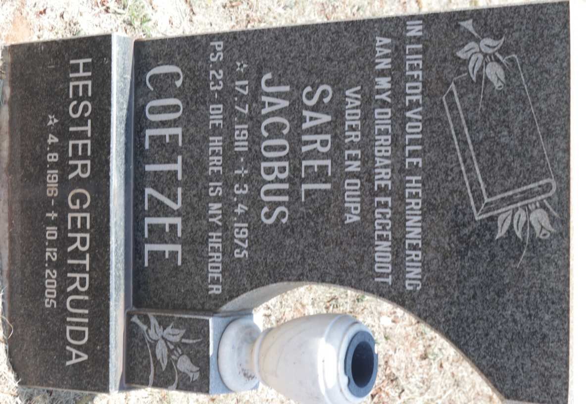 COETZEE Sarel Jacobus 1911-1975 &amp; Hester Gertruida 1916-2005
