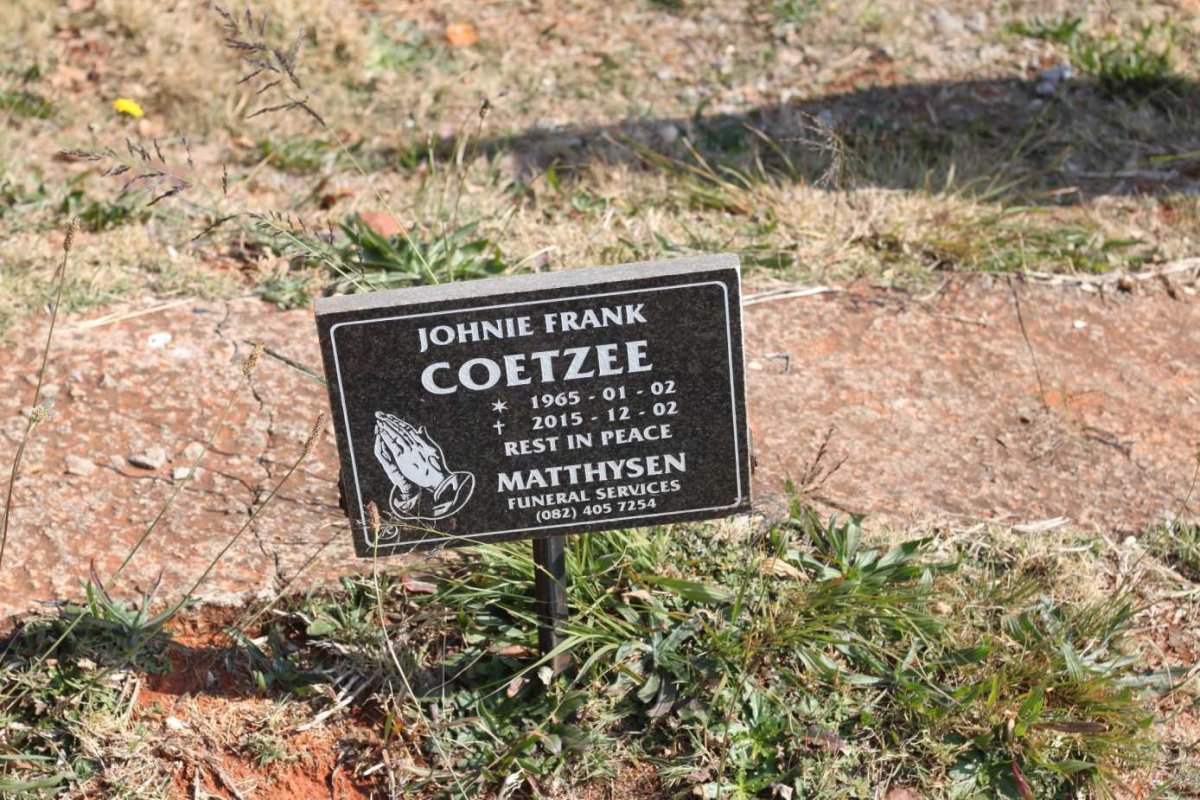 COETZEE Johnie Frank 1965-2015