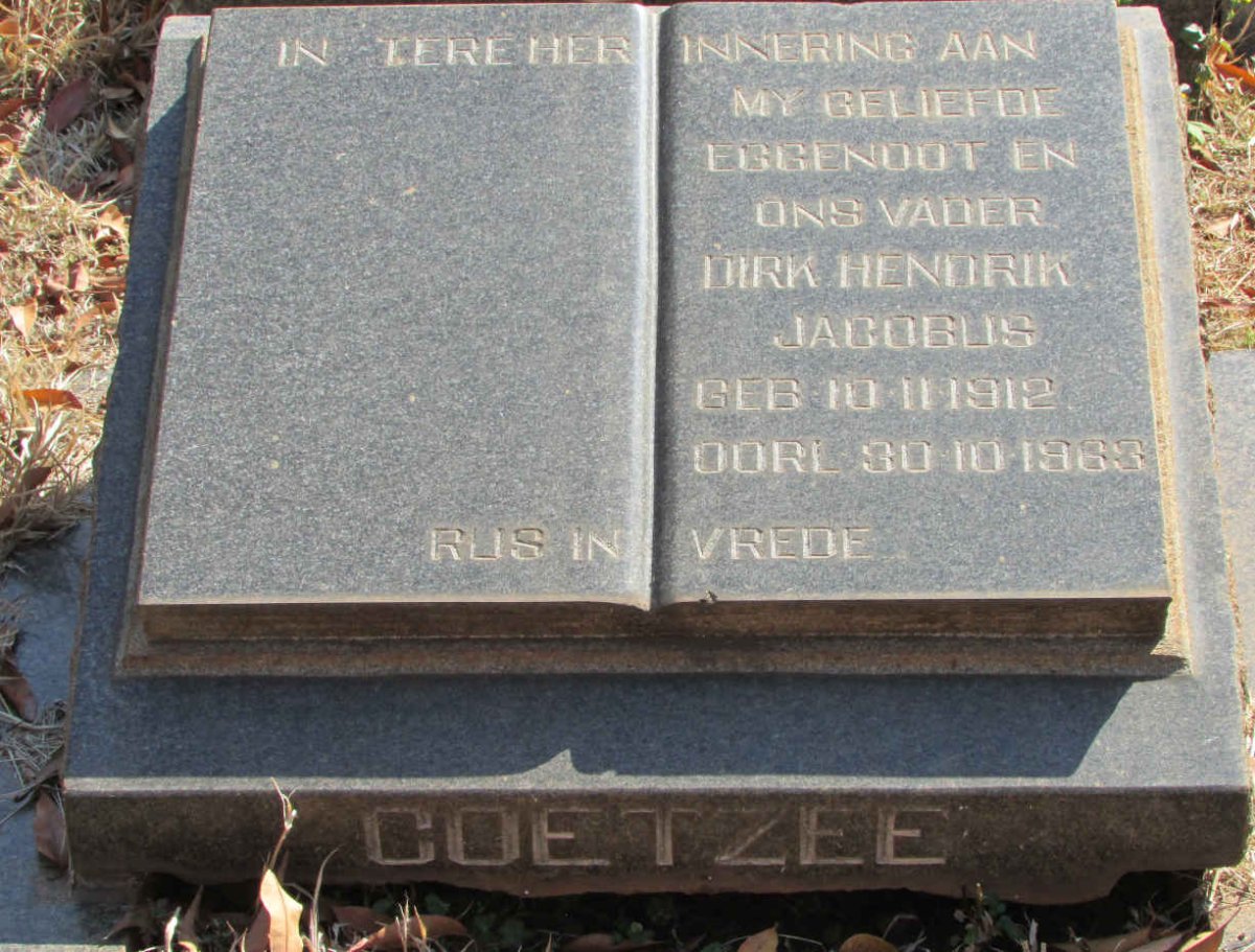 COETZEE Dirk Hendrik Jacobus 1912-1963