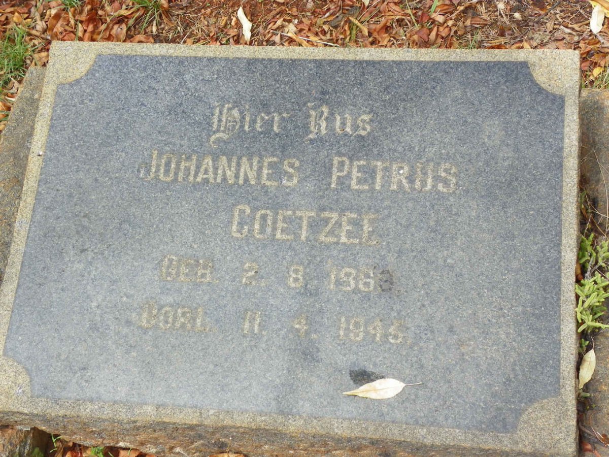 COETZEE Johannes Petrus 1869-1943