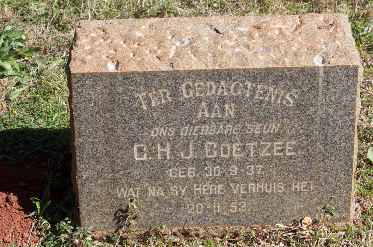 COETZEE G.H.J. 1937-1953