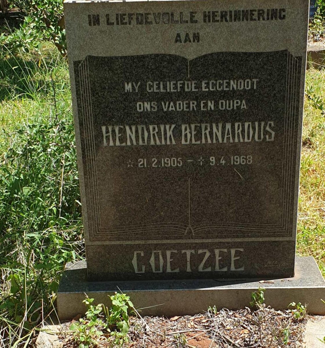 COETZEE Hendrik Bernardus 1905-1968
