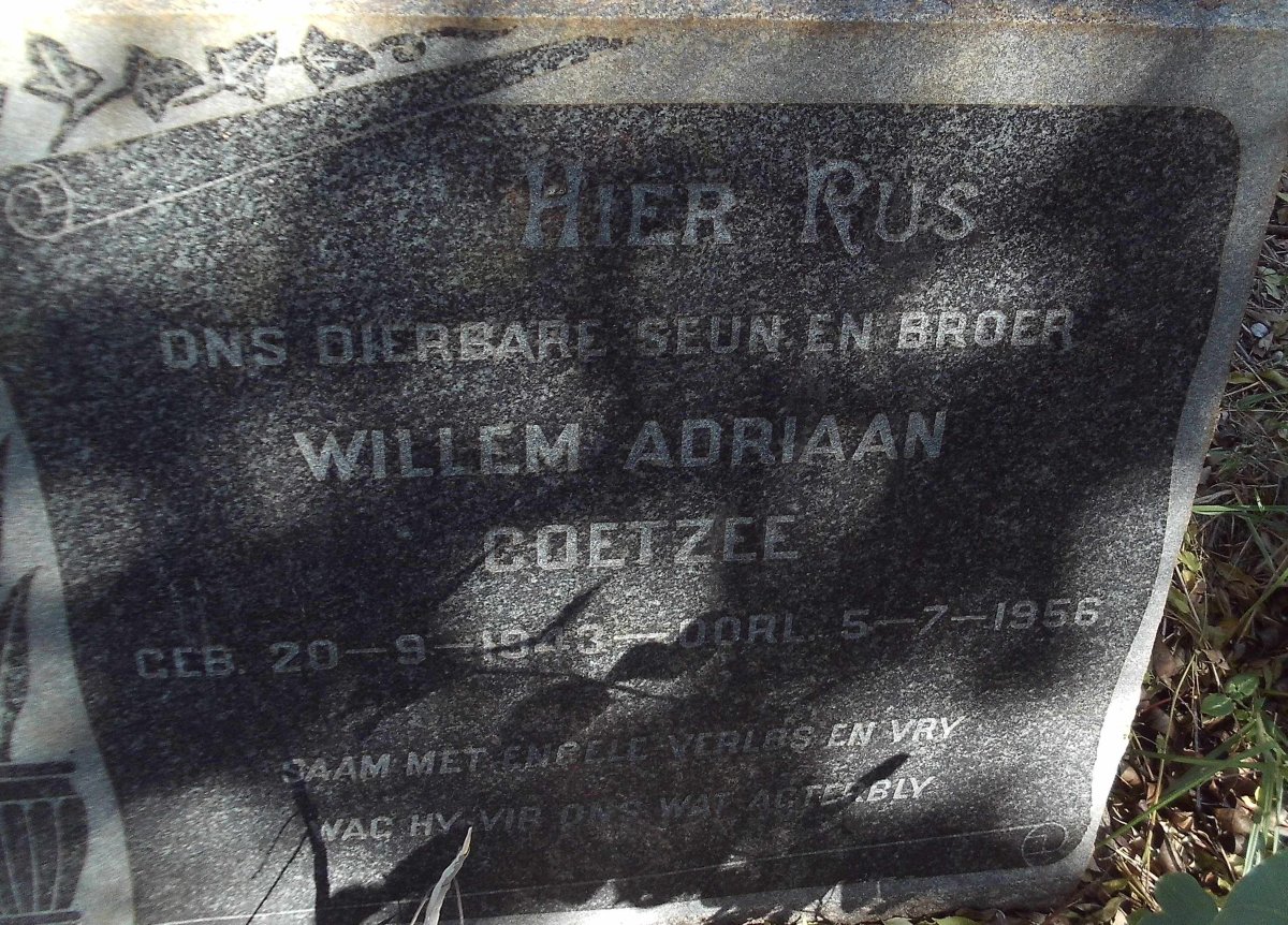 COETZEE Willem Adriaan 1943-1956