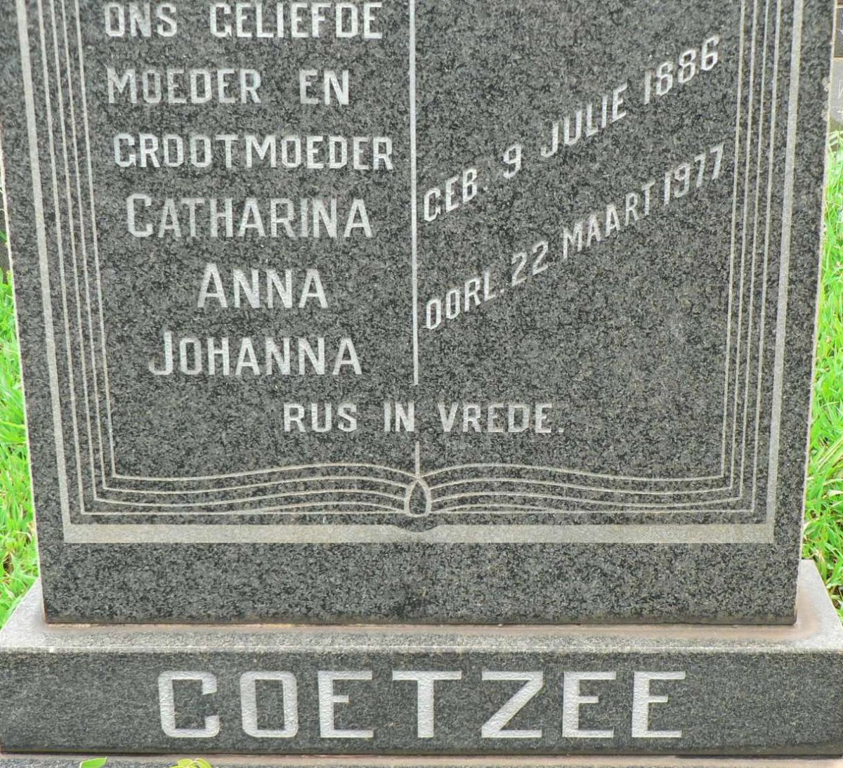 COETZEE Catharina Anna Johanna 1886-1977