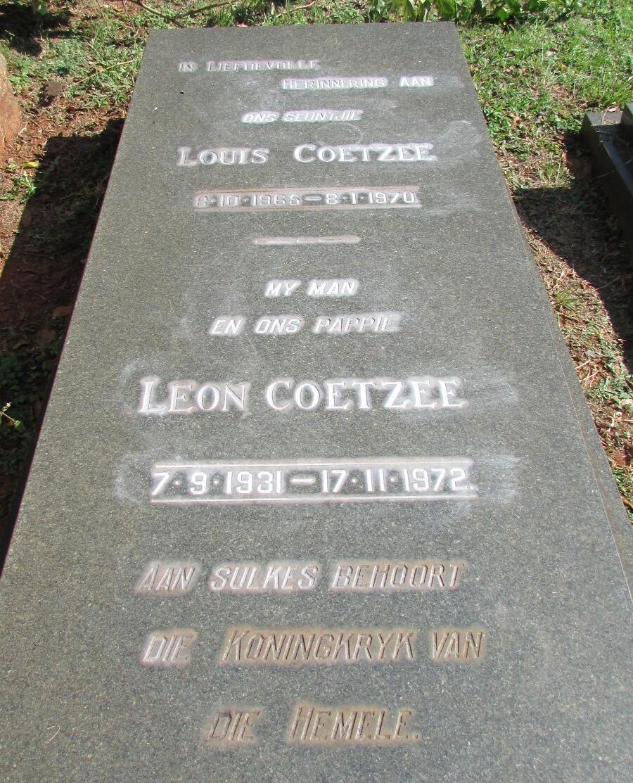 COETZEE Leon 1931-1972 :: COETZEE Louis 1965-1970