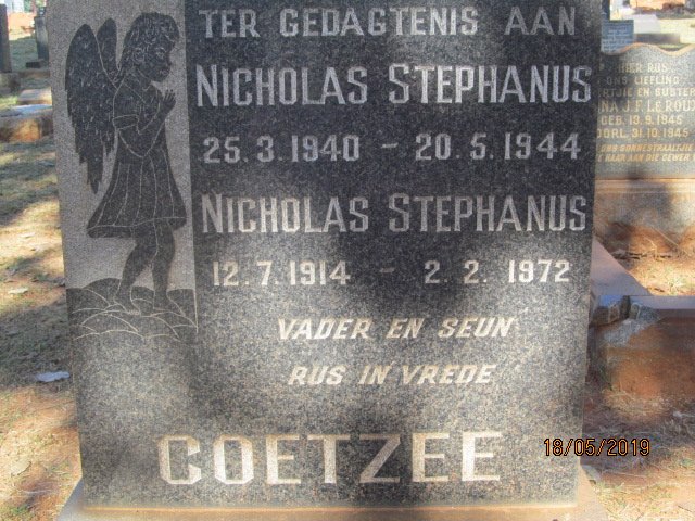 COETZEE Nicholas Stephanus 1914-1972 :: COETZEE Nicholas Stephanus 1940-1944