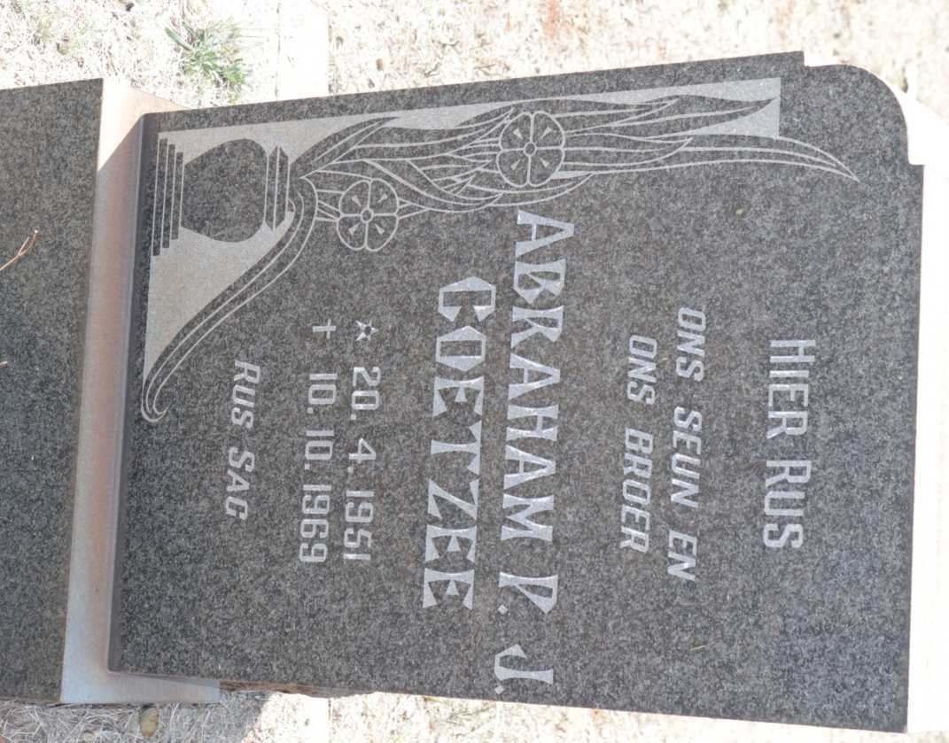 COETZEE Abraham P.J. 1951-1969