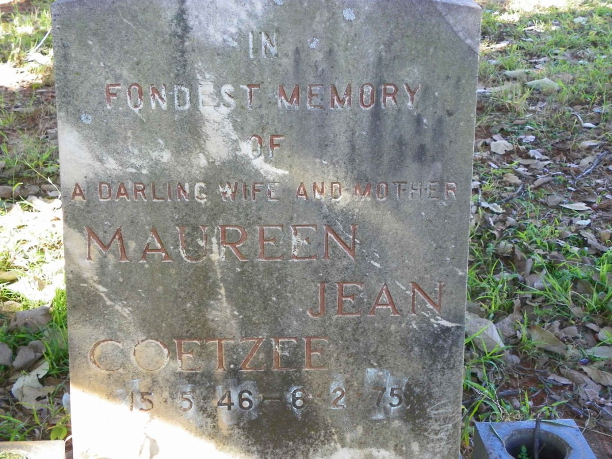 COETZEE Maureen Jean 1946-1975