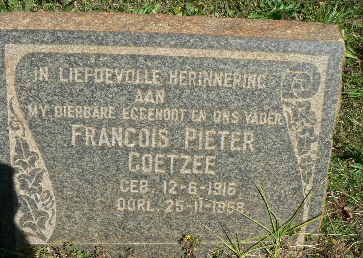 COETZEE Francois Pieter 1916-1958