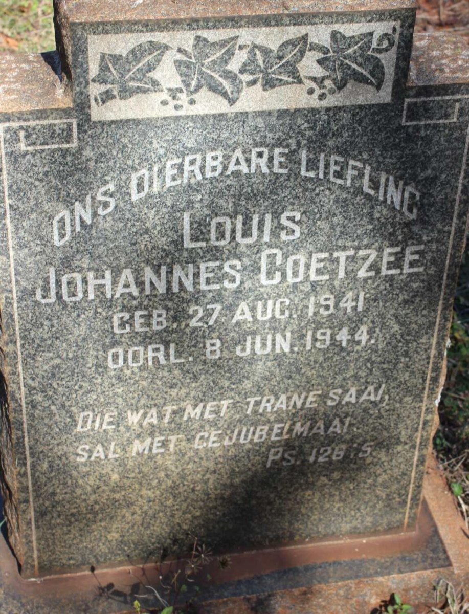 COETZEE Louis Johannes 1941-1944