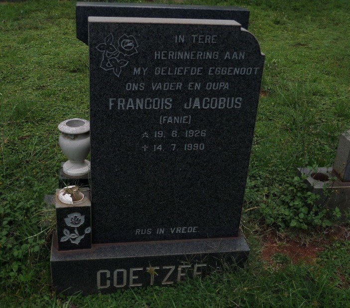 COETZEE Francois Jacobus 1926-1990