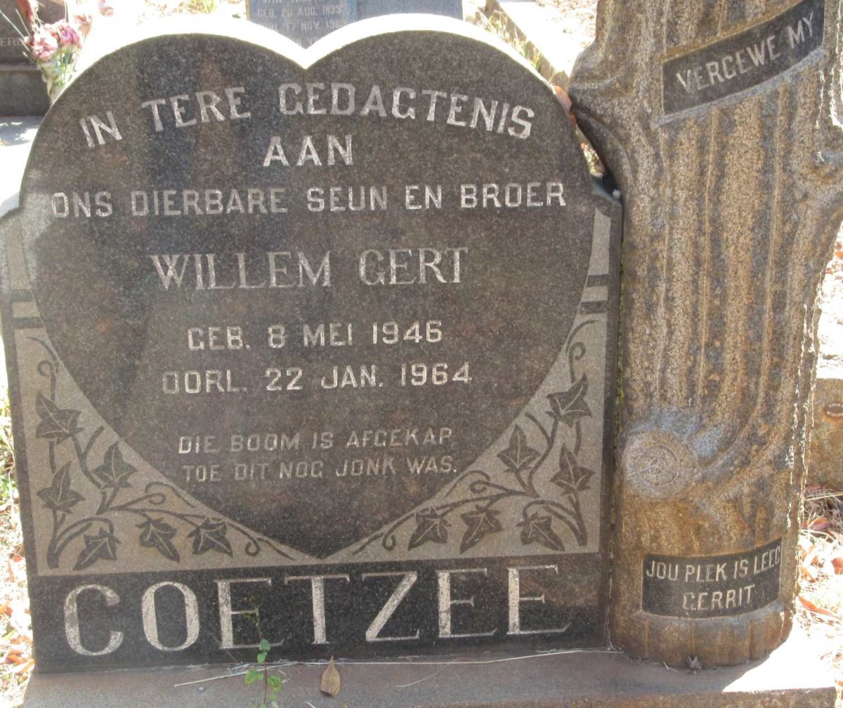 COETZEE Willem Gert 1946-1964