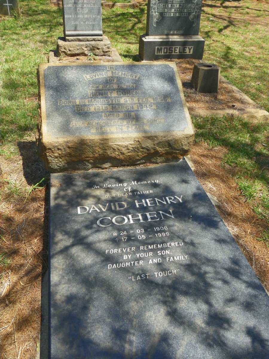 COHEN Henry 1856-1942 :: COHEN David Henry 1908-1999