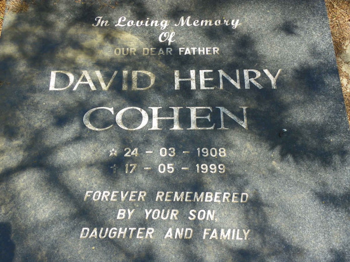 COHEN David Henry 1908-1999