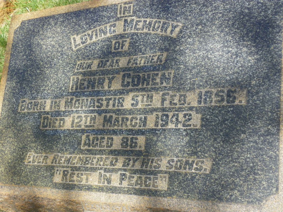 COHEN Henry 1856-1942