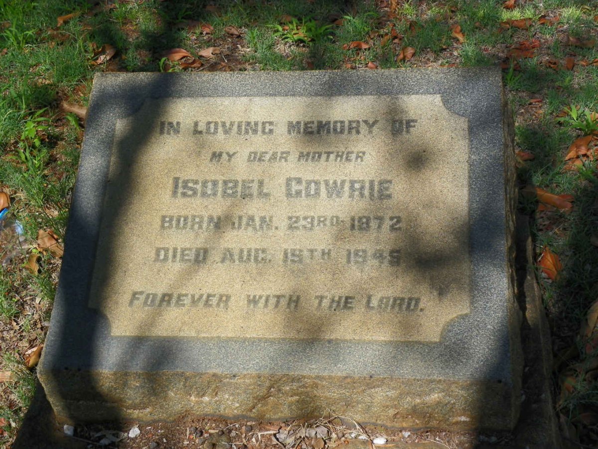 COWRIE Isobel 1872-1945