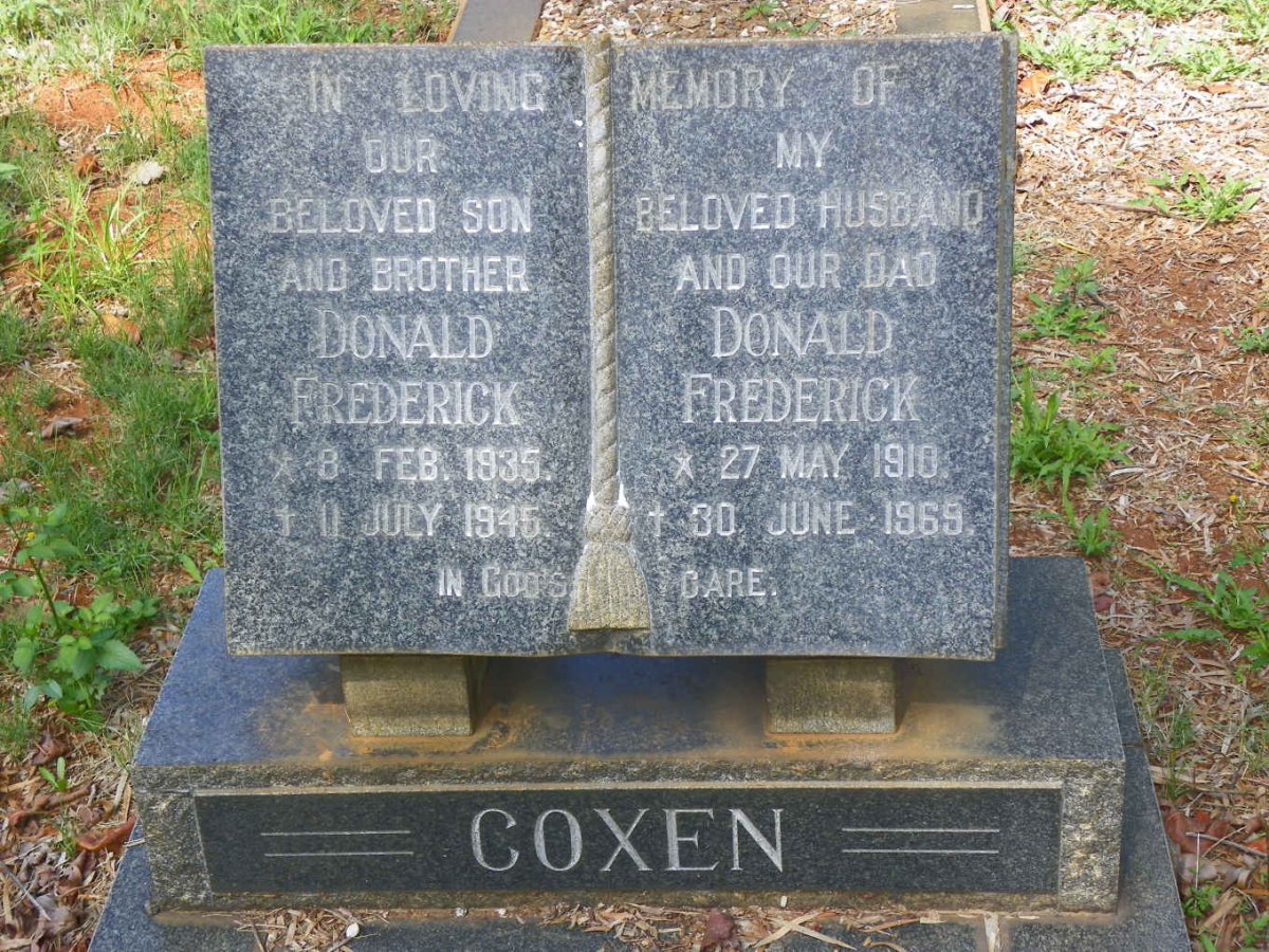 COXEN Donald Frederick 1910-1969 :: COXEN Donald Frederick 1935-1945