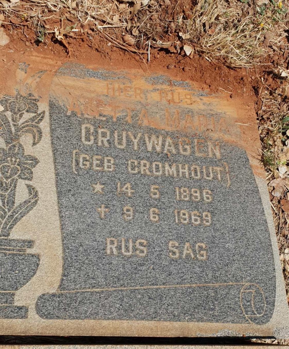 CRUYWAGEN Aletta Maria nee CROMHOUT 1896-1969