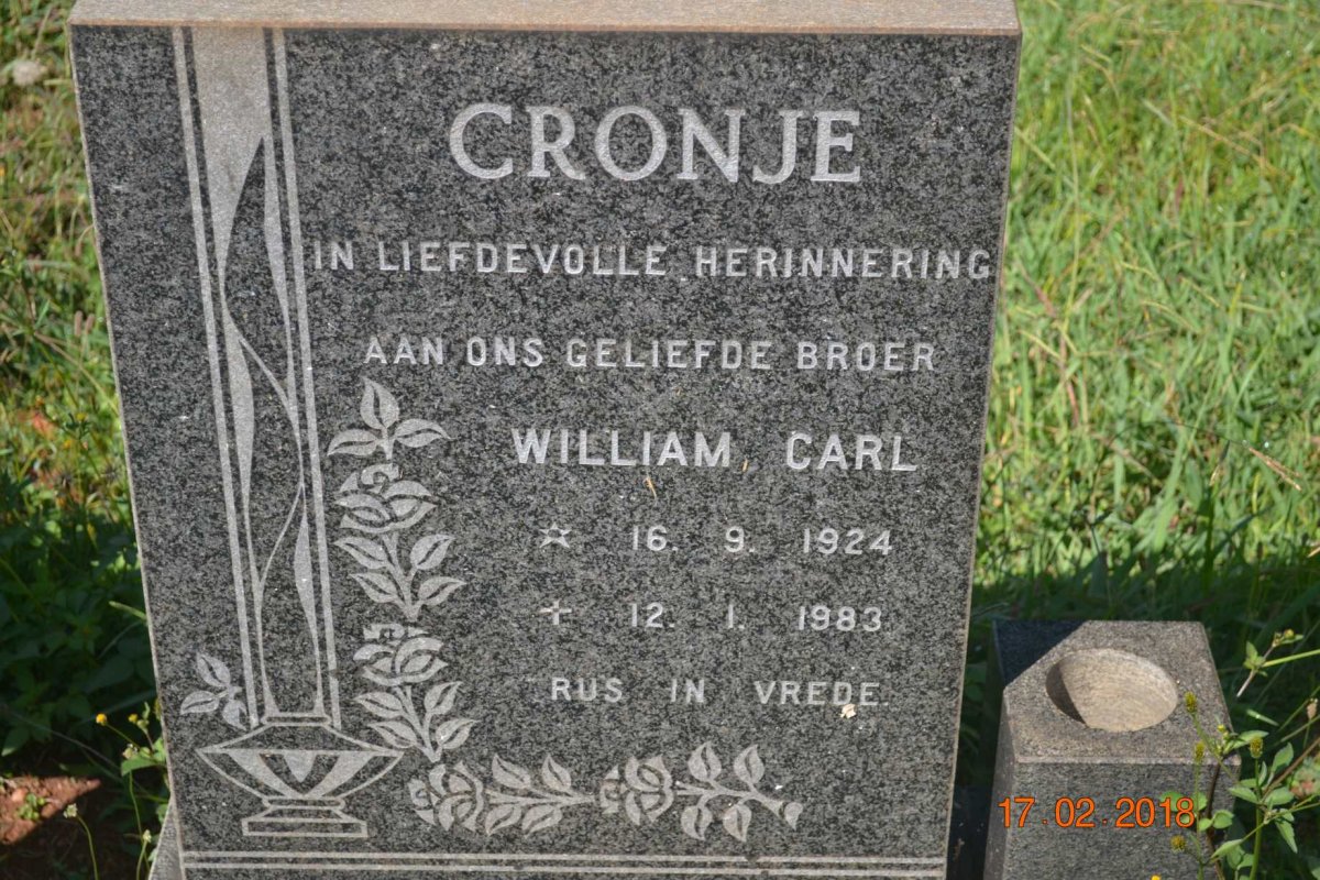 CRONJE William Carl 1924-1983