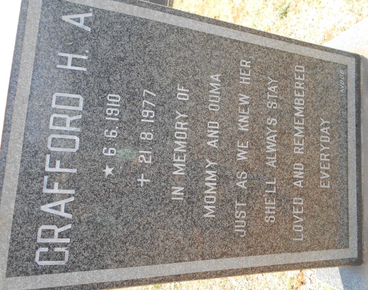 CRAFFORD H.A. 1910-1977