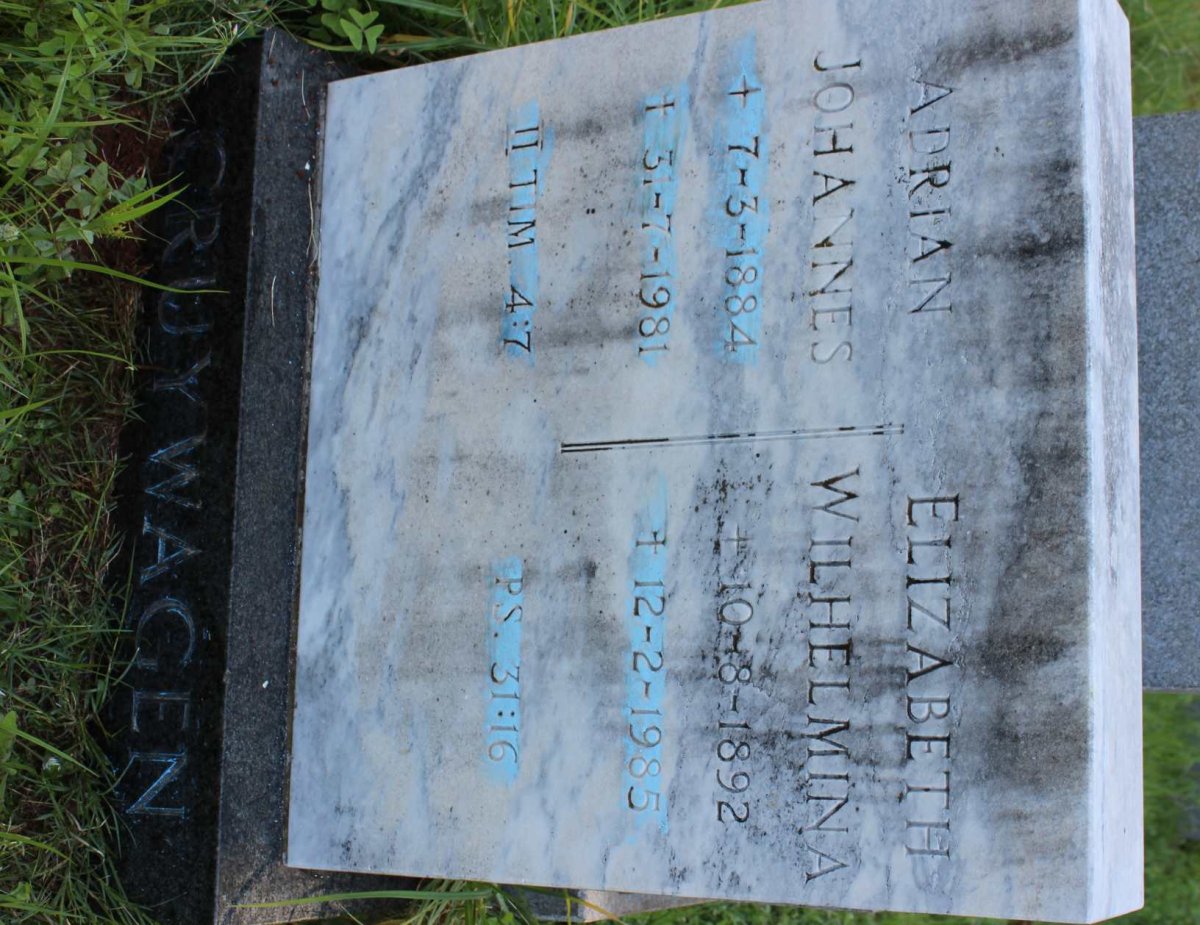 CRUYWAGEN Adrian Johannes 1884-1981 &amp; Elizabeth Wilhelmina 1892-1985