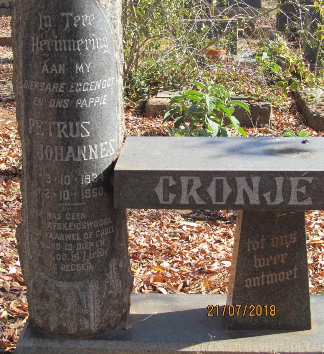 CRONJE Petrus Johannes 1934-1960