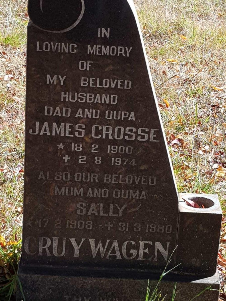 CRUYWAGEN James Crosse 1900-1974 &amp; Sally 1908-1980