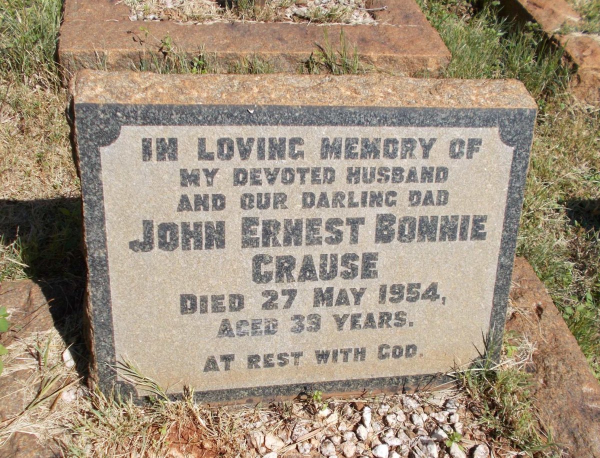 CRAUSE John Ernest Bonnie -1954