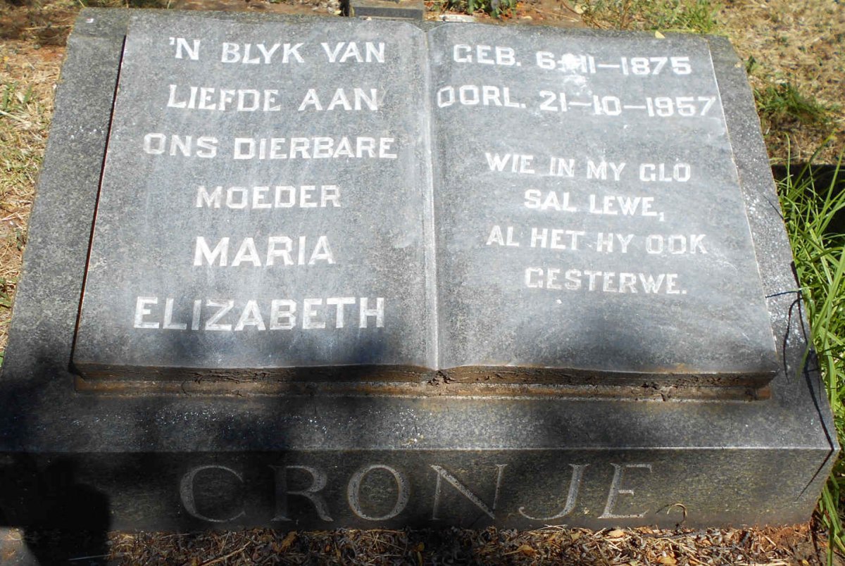 CRONJE Maria Elizabeth 1875-1957
