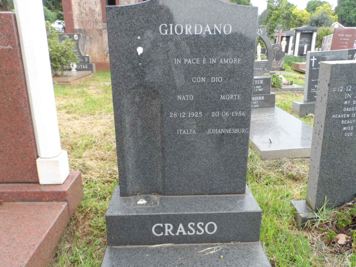 CRASSO Giordano 1925-1986