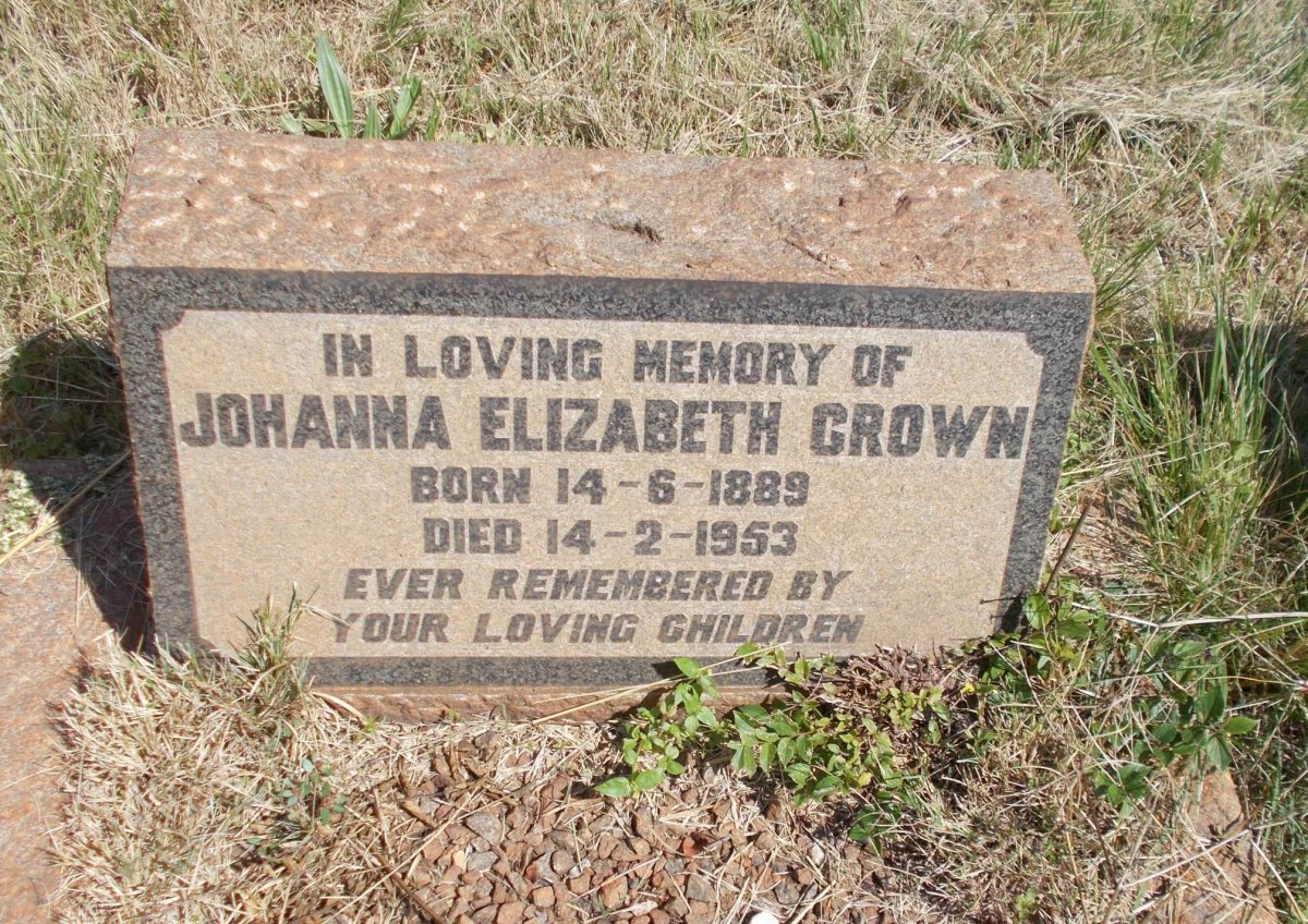 CROWN Johanna Elizabeth 1889-1953