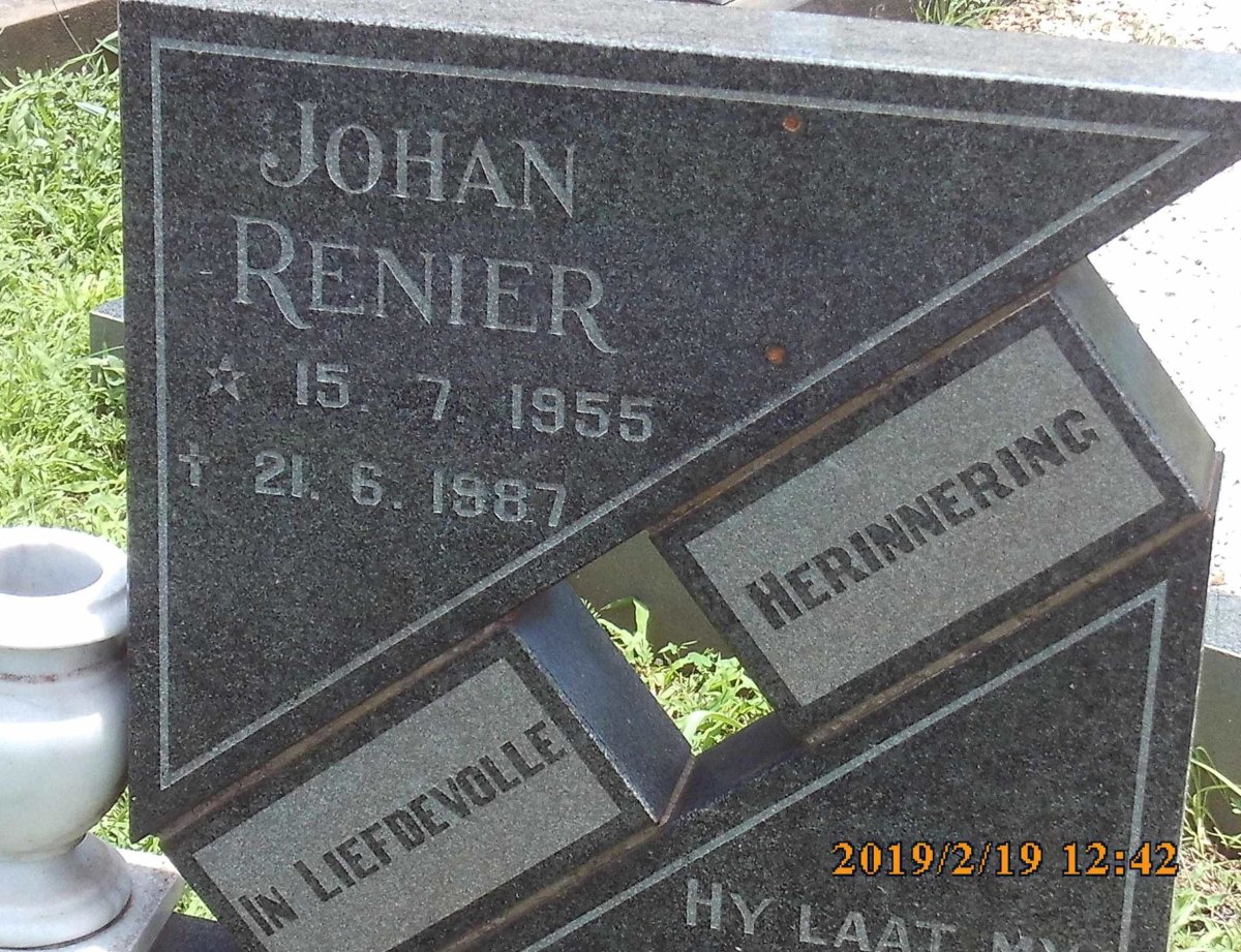 CRONJE Johan Renier 1955-1987