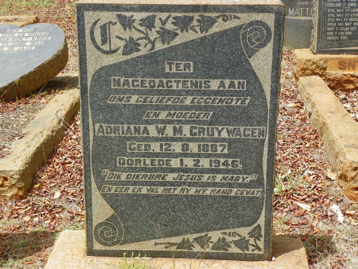 CRUYWAGEN Adriana W.M. 1887-1946