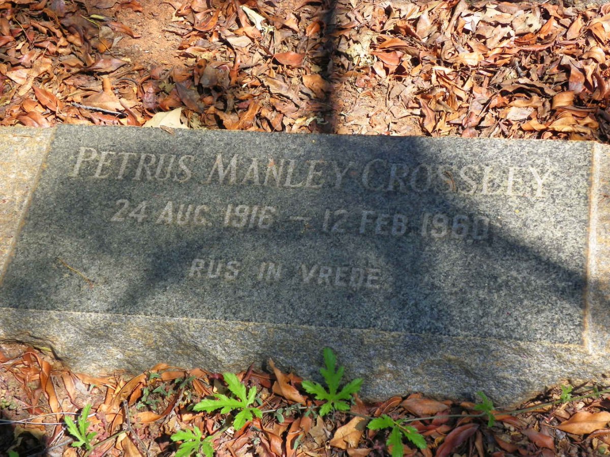 CROSSLEY Petrus Manley 1916-1960