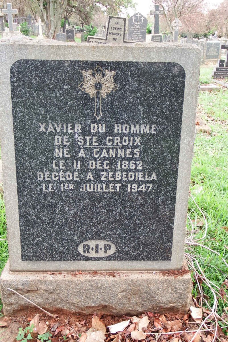 CROIX Xavier, Du Homme De Ste. 1862-1947