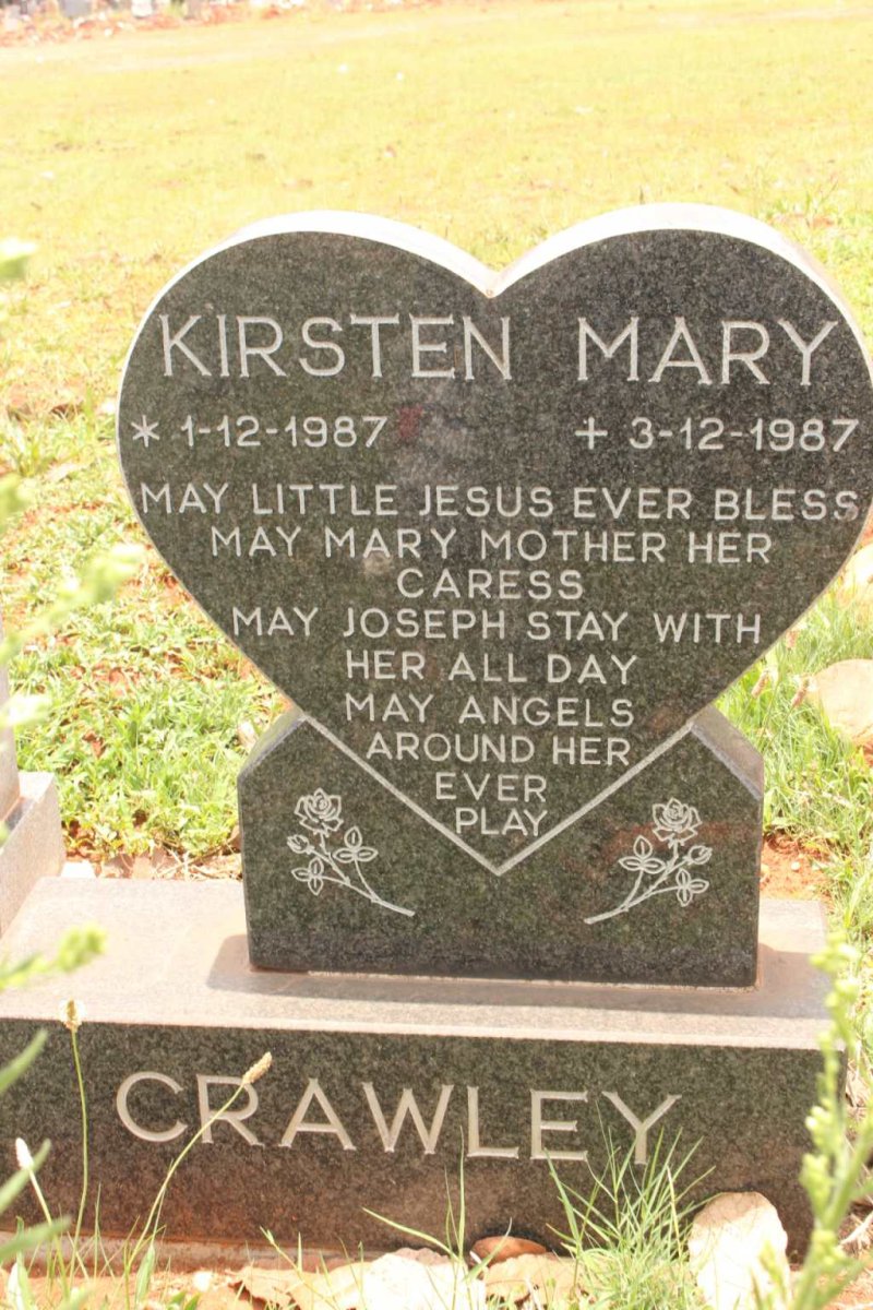 CRAWLEY Kirsten Mary 1987-1987
