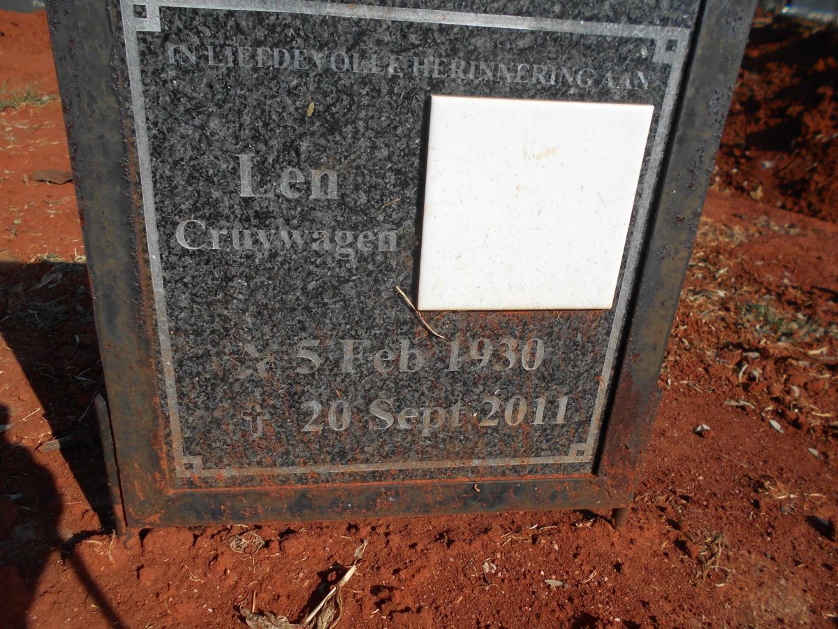 CRUYWAGEN Len 1930-2011