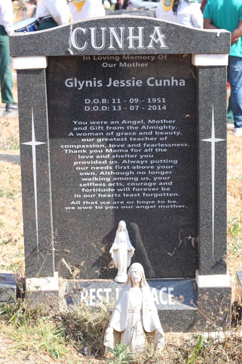 CUNHA Glynis Jessie 1951-2014