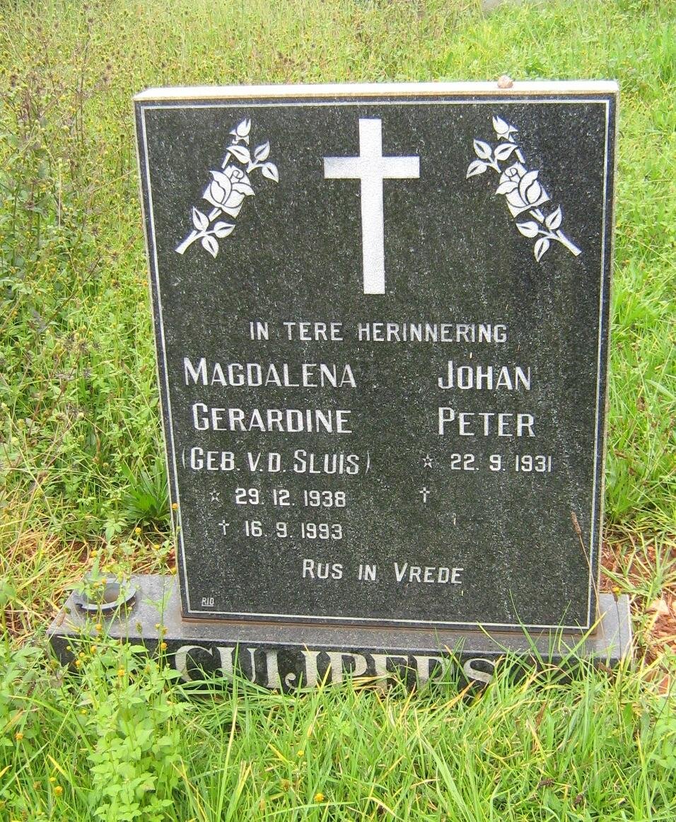 CUIJPERS John Peter 1931- &amp; Magdalena Gerardine V.D. SLUIS 1938-1993
