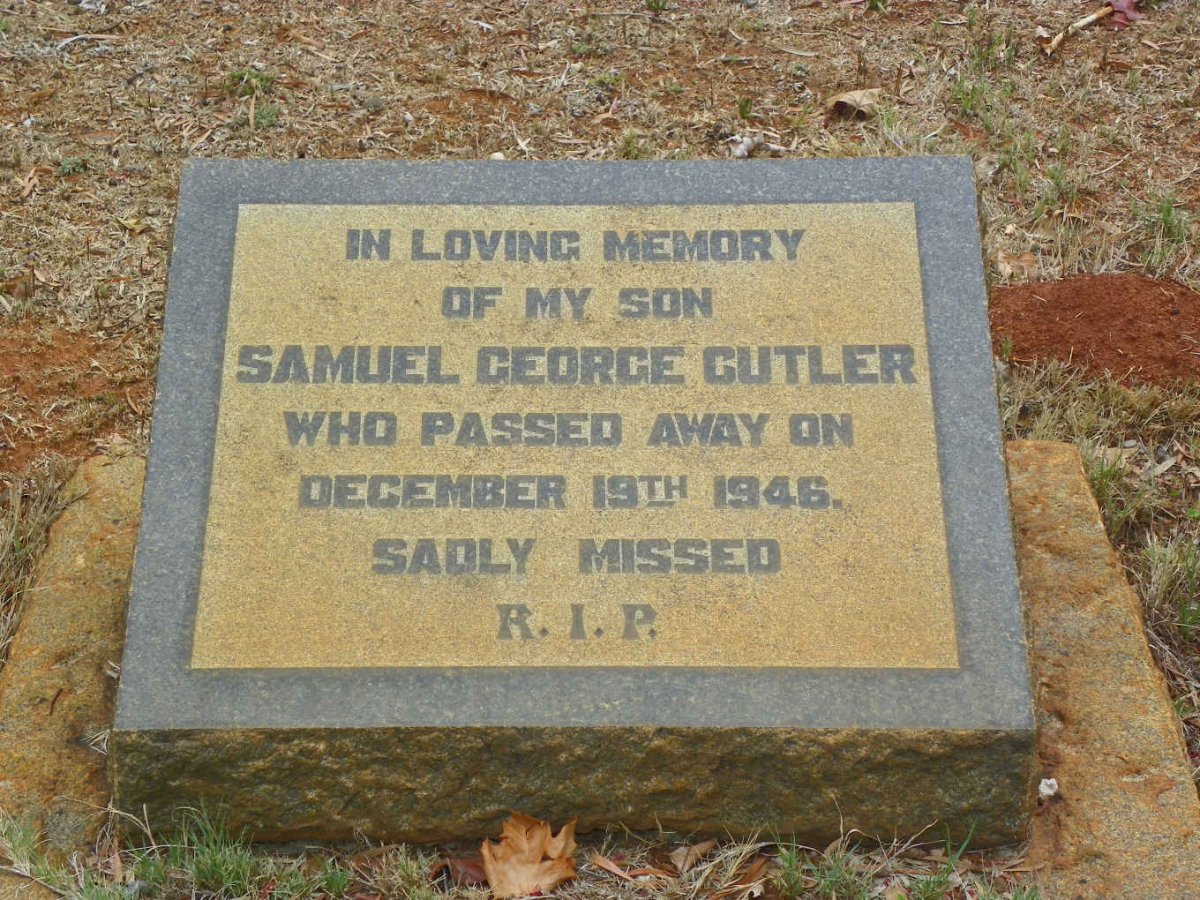 CUTLER Samuel George -1946