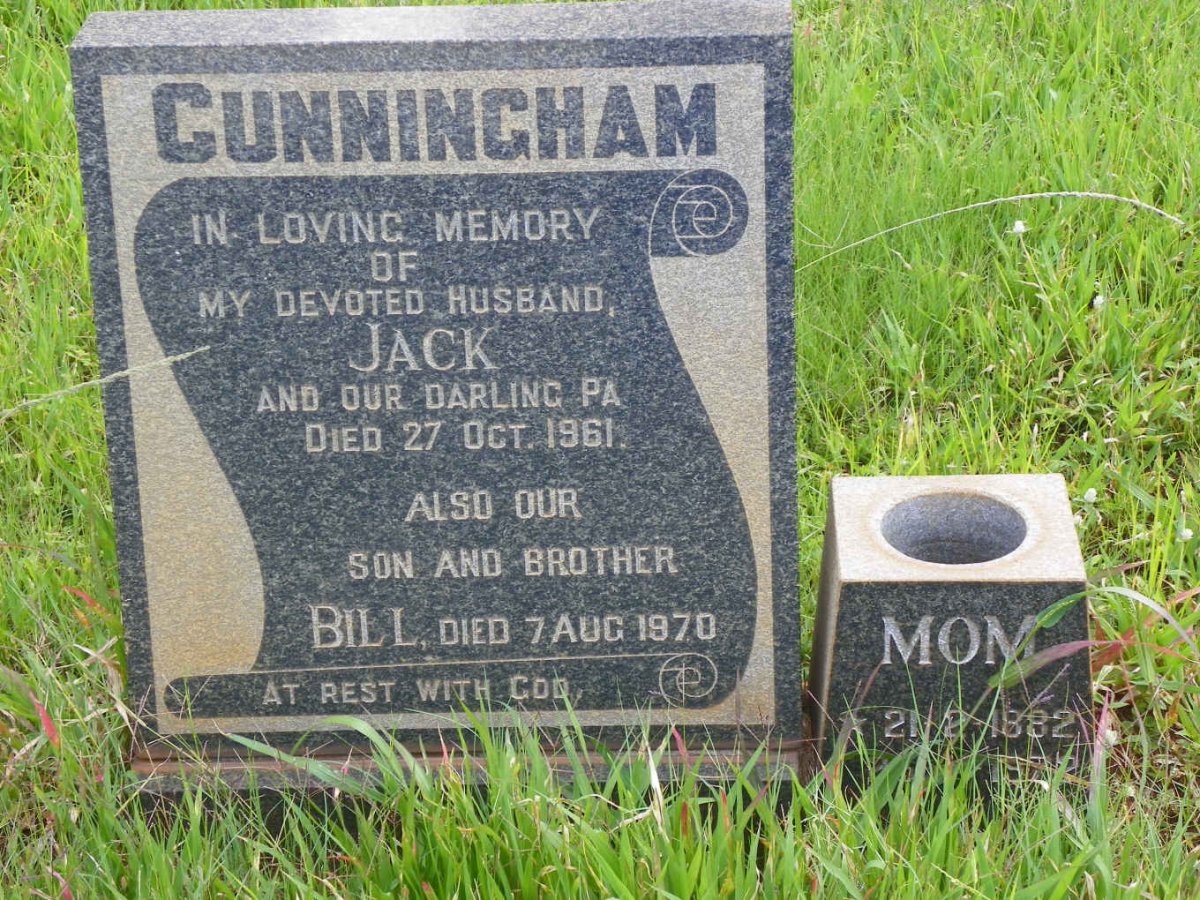 CUNNINGHAM Jack -1961 :: CUNNINGHAM Mom -1882-1972 :: CUNNINGHAM Bill -1970 :: 