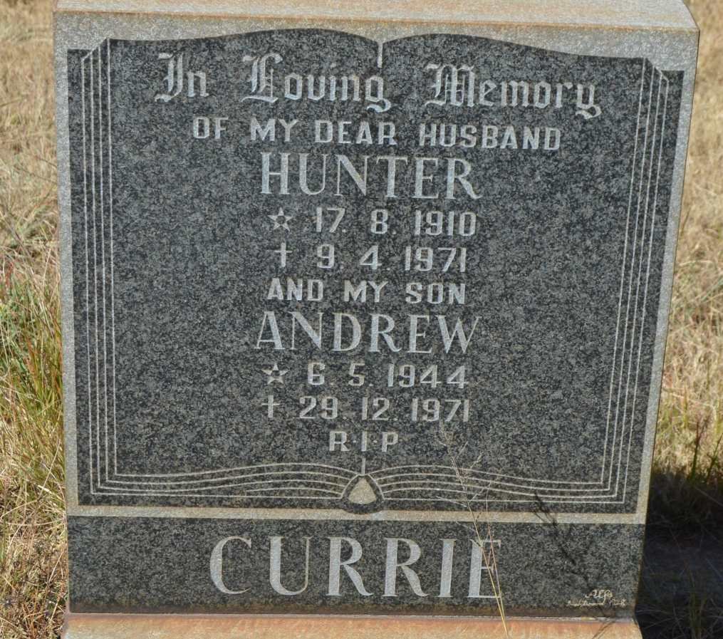 CURRIE Hunter 1910-1971 :: CURRIE Andrew 1944-1971
