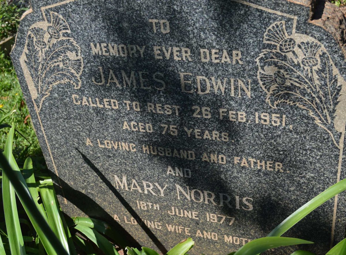CUNNINGHAM James Edwin -1951 &amp; Mary Norris -1979