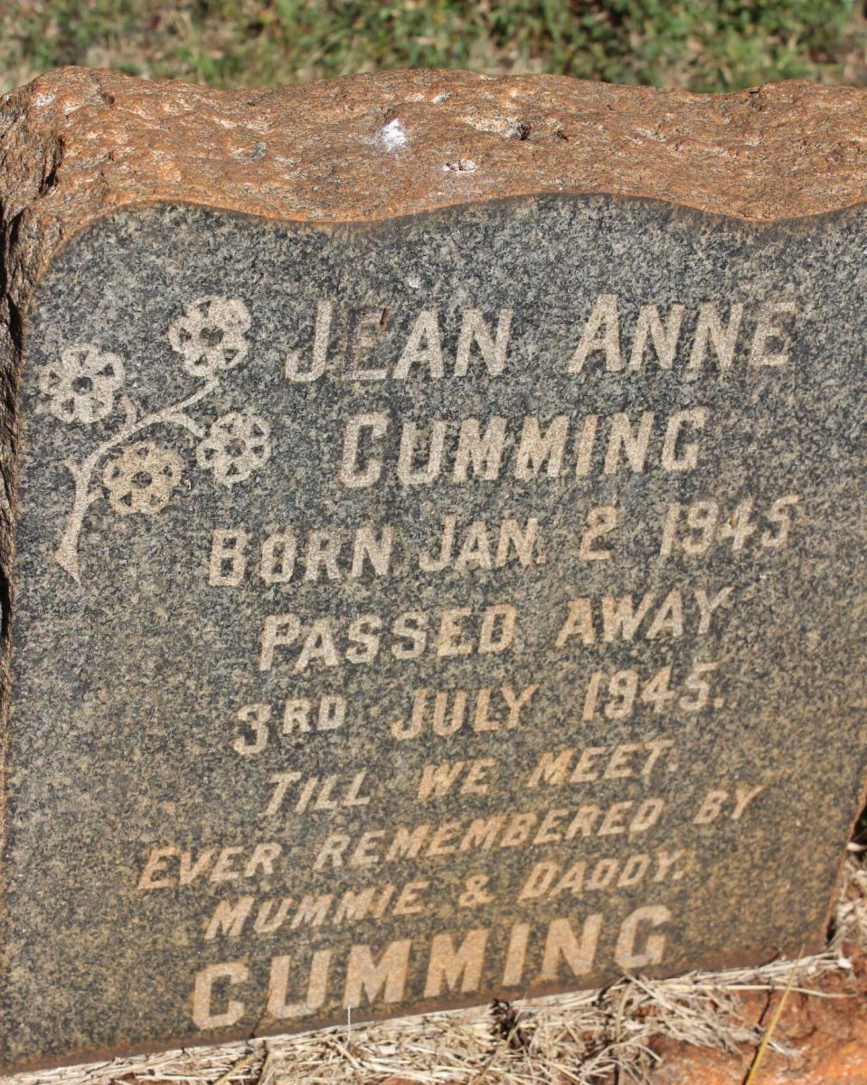 CUMMING Jean Anne 1945-1945