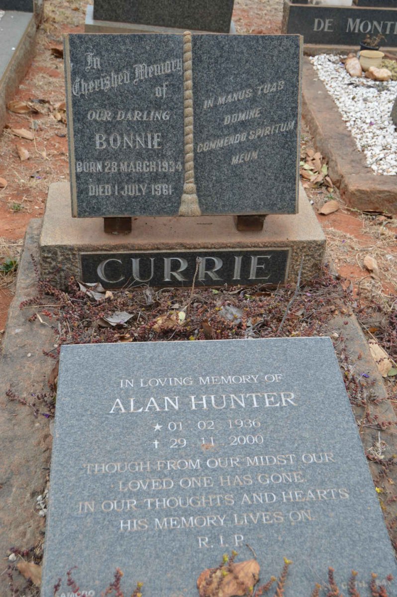 CURRIE Bonnie 1934-1961 :: HUNTER Alan 1936-2000