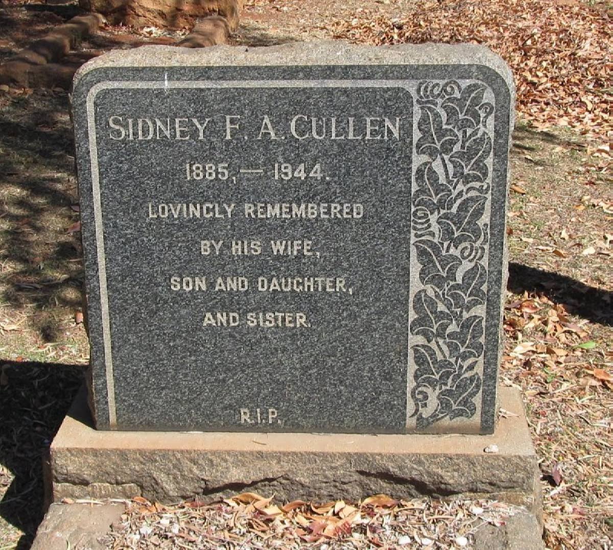CULLEN Sidney F.A. 1885-1944