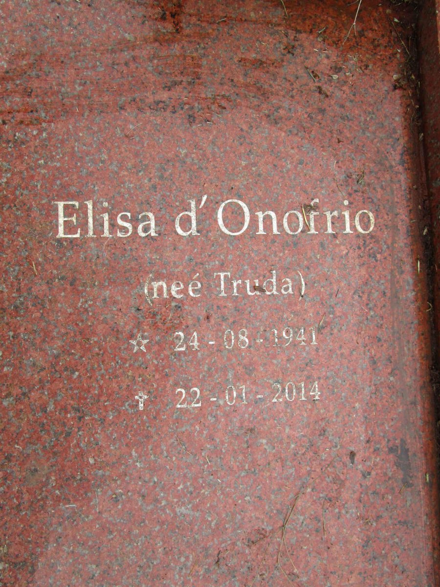 D'ONOFRIO Piero 1935-1992 &amp; Elisa TRUDA 1941-2014