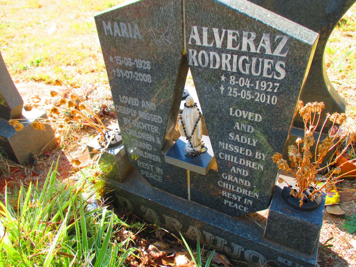 D'ARAUJO Alveraz Rodrigues 1927-2010 &amp; Maria 1928-2008